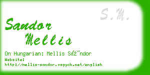 sandor mellis business card